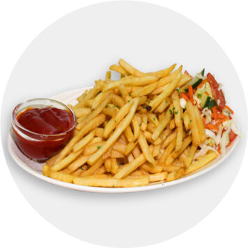 29. FRENCH FRIES WITH SALAD