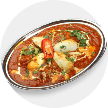 111. SALMON MASALA WITH EGG